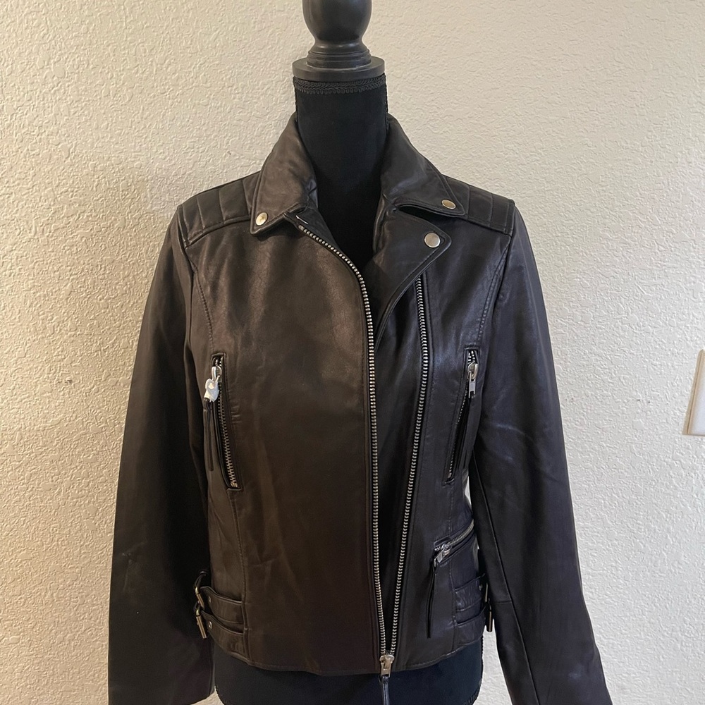 Heartloom Women’s Black 100% Lambskin Leather Jacket Size M - Picture 12 of 12